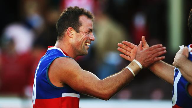 Brad Johnson on the field for the Western Bulldogs. Picture: Phil Hillyard