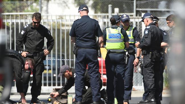 Bomb squad investigates suspicious device at St Kilda Police Station ...