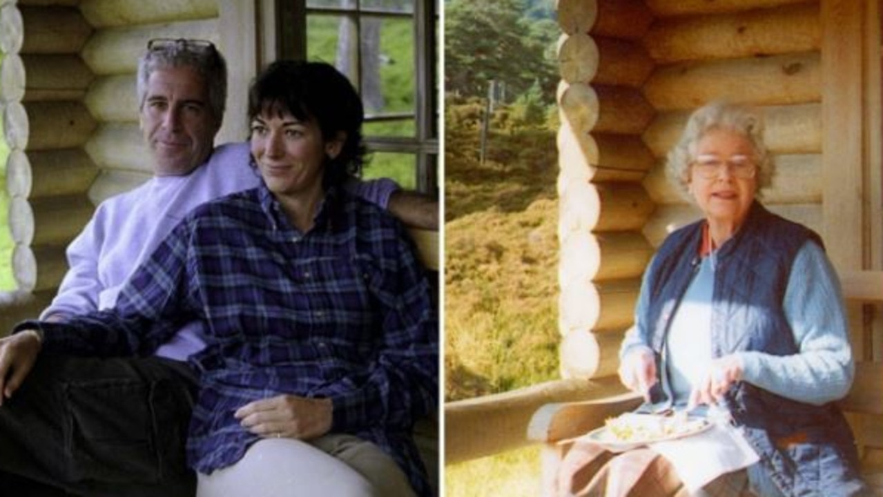 Ghislaine Maxwell and Jeffrey Epstein at the Queen’s Balmoral cabin. The Queen is pictured at the same spot. Picture: Southern District Court of New York/AFP