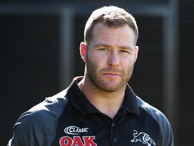 HOLD DO NOT USE WITHOUT PERMISSION FROM ADAM MOBBS DAILY TELEGRAPH SPORT - Penrith's Trent Merrin poses for a portrait at Panthers Rugby League Academy, Penrith. Picture: Brett Costello