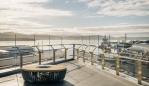 The Aurora Terrace at newly opened Hobart hotel, The Tasman. Picture: Adam Gibson