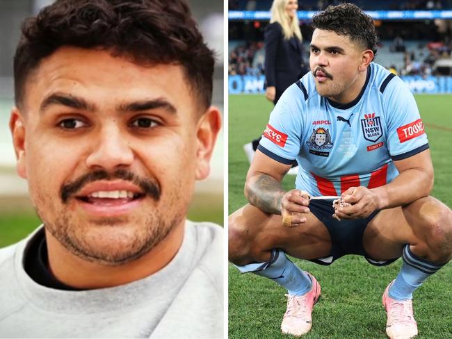 Latrell Mitchell opened up during a Sunday Footy Show interview. Photo: Channel 9.