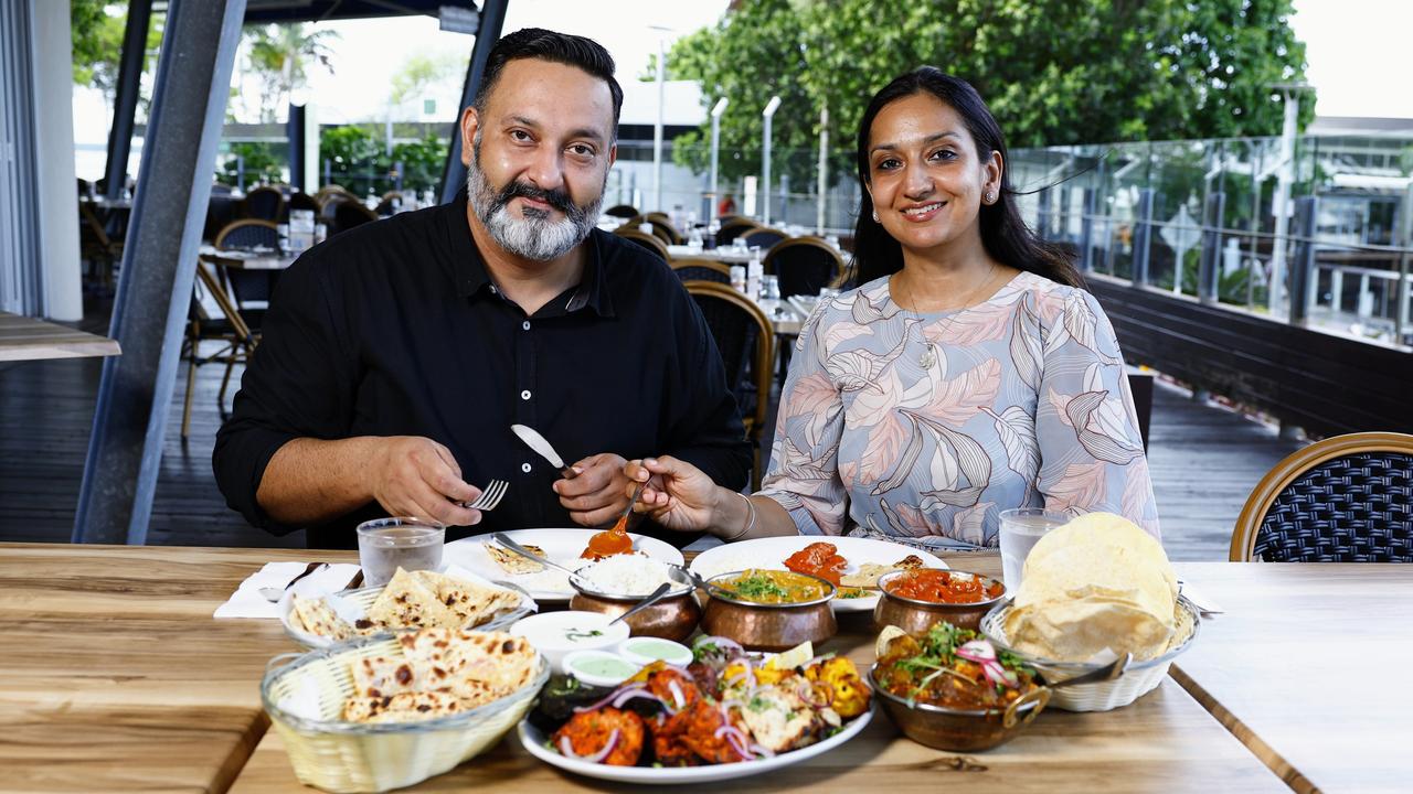 After being a Mecca for Cairns spice lovers on Spence Street for over 20 years, Marinades Indian restaurant has relocated to a much larger and spacious waterfront location at The Pier. Marinades owners TJ Singh and Kay Kaur are now serving their trademark curry dishes in the new restaurant overlooking the Cairns Marlin Marina. Picture: Brendan Radke