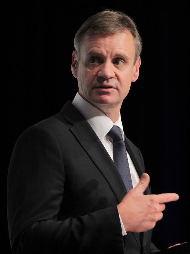 Richard Freudenstein speaking at Australia Israel Chamber of Commerce at Westin in Sydney.