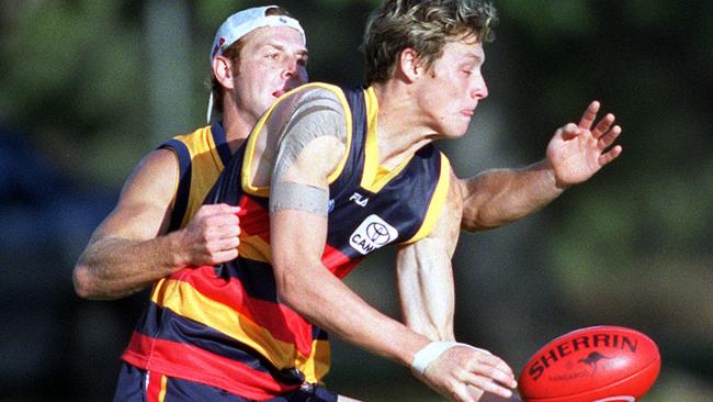 The Crows picked Laurence Angwin at the coach’s insistence ... and grew to regret the choice. Picture: Ray Titus