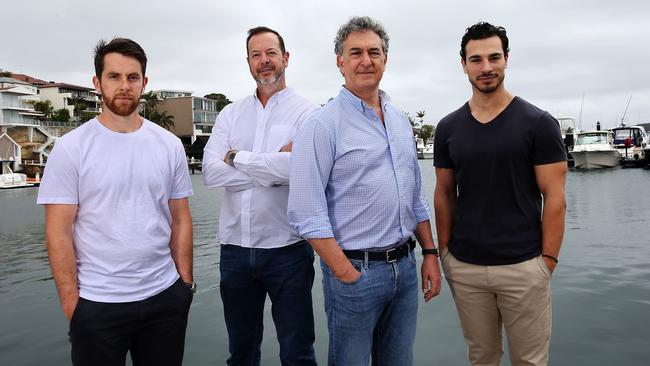 From left, Magnet Capital co-founder Benjamin Celermajer, Matt Rockman, David Gordon, and fellow co-founder Egor Sidelska. Picture: Jane Dempster/The Australian.