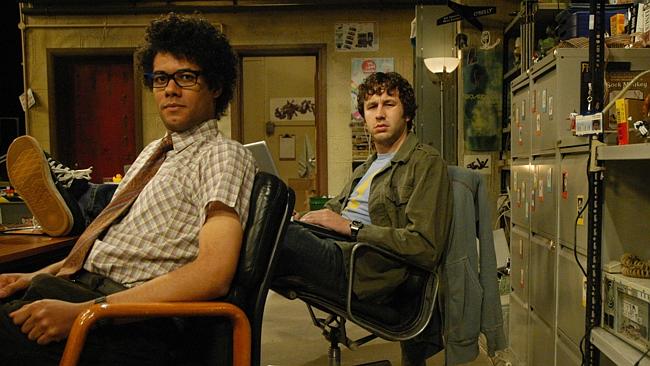  tv series 'The IT Crowd' L-R: actor Richard Ayoade as Moss and actor Chris O'Dowd as Roy - Sept 2006 