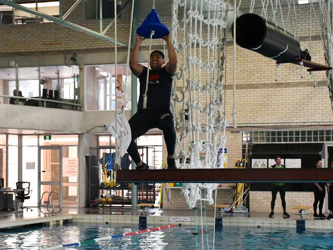 Emre Guler in action during Canberra’s pre-season training camp.