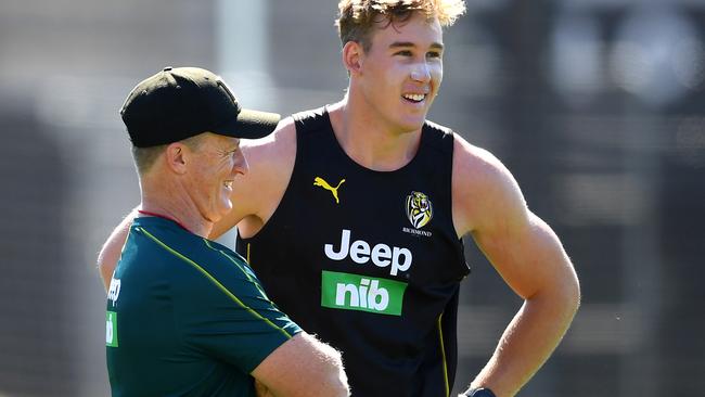 Damien Hardwick has a big blond reason to smile about season 2019.