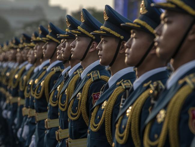 Members of a People's Liberation Army band. Picture: Kevin Frayer