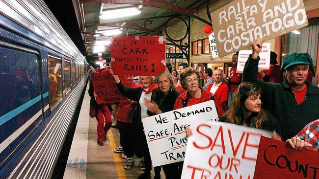 The last train to use the Lismore Railway station in 2004.Photo The Northern Star Archives. Picture: The Northern Star Archives