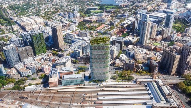 Atlassian’s planned hybrid timber tower.