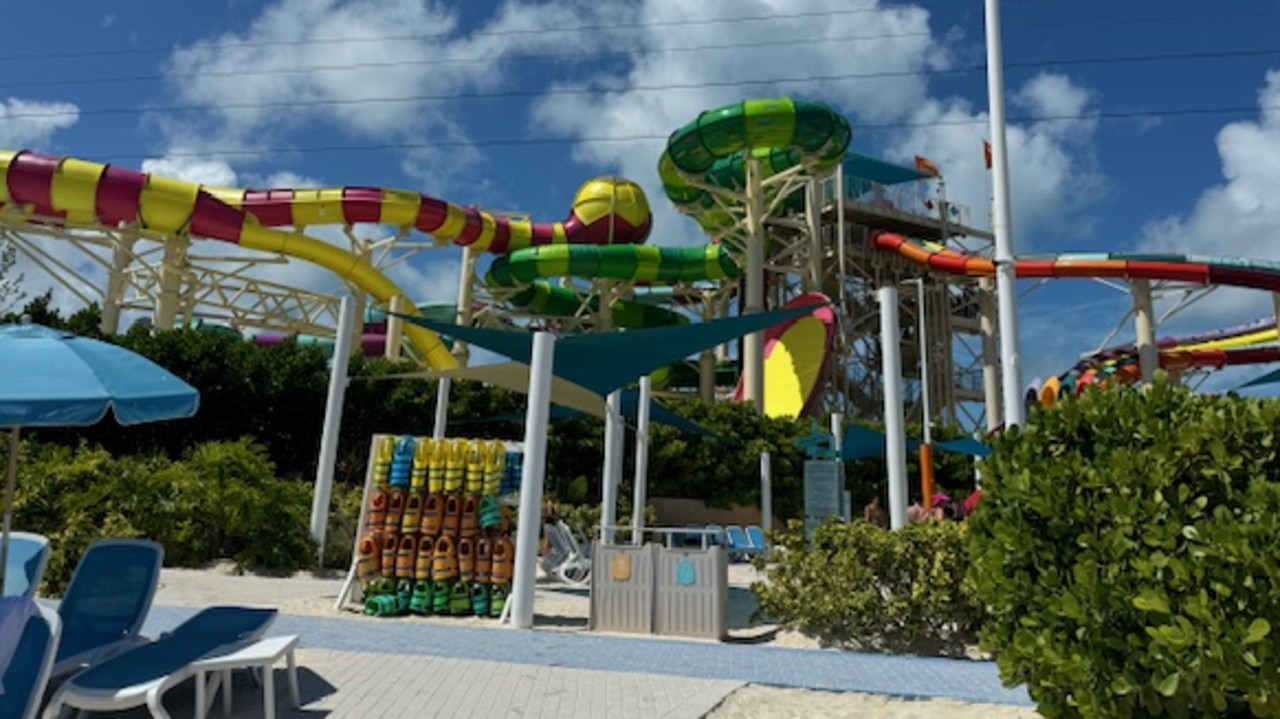 Some of the water slides on CocoCay island. Picture: Supplied