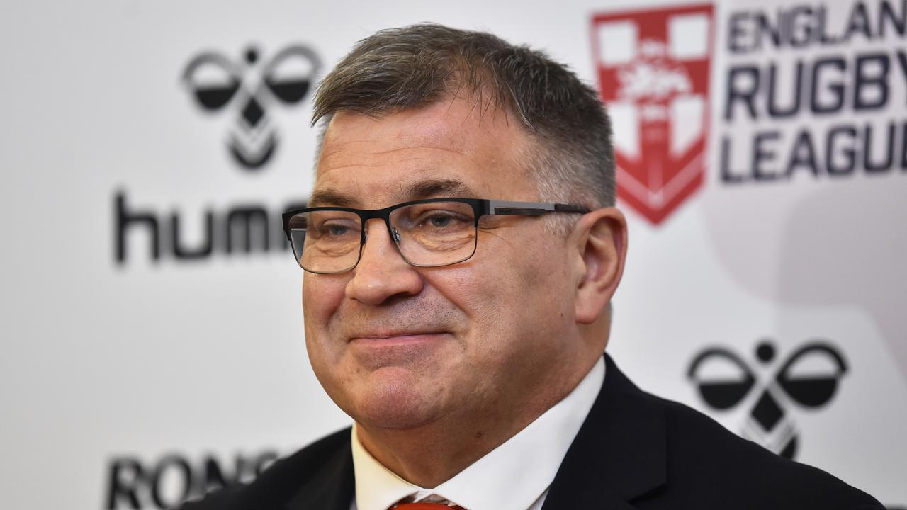 Shaun Wane speaks to the media as he is appointed head coach of the England mens Rugby League team
