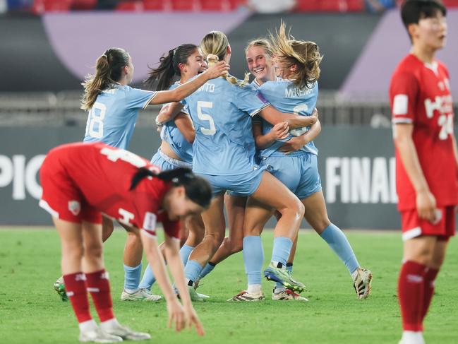 Shelby McMahon kicked the sealer for Melbourne City. Picture: Lintao Zhang/Getty Images