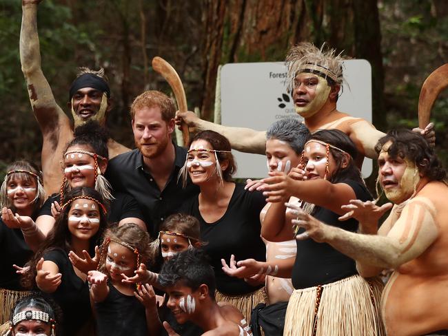 The Prince also received a blessing from the Butchulla people. Picture: Chris Hyde/Getty Images