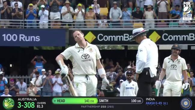 Steve Smith brings up long-awaited century and celebrates in style