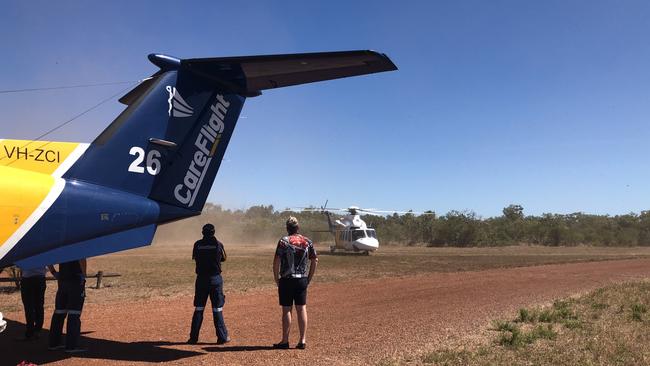 Three men flown to hospital after helicopter crash in Kakadu PIC: CAREFLIGHT