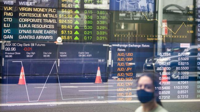 The Australian stockmarket is up 70 per cent from its post-Covid low last year. Picture: NCA NewsWire/James Gourley