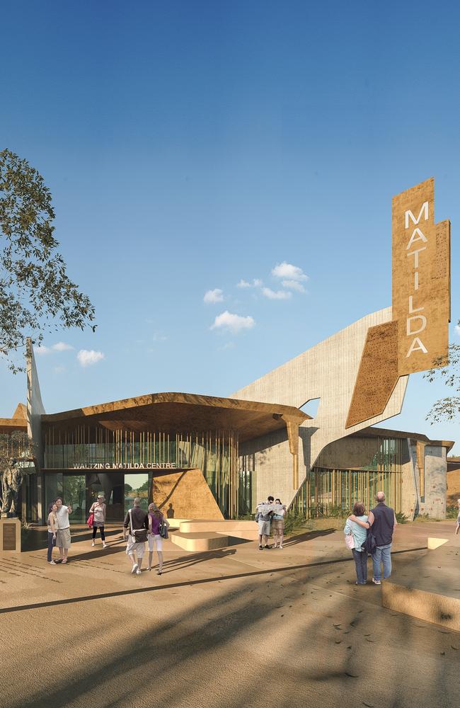 Artist's impression of the Waltzing Matilda Centre in Winton to open in April 2018.