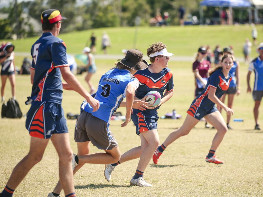 McCauley College V Laidley State High at the 2024 Gold Coast Titans All Schools Touch Football Picture: Glenn Campbell