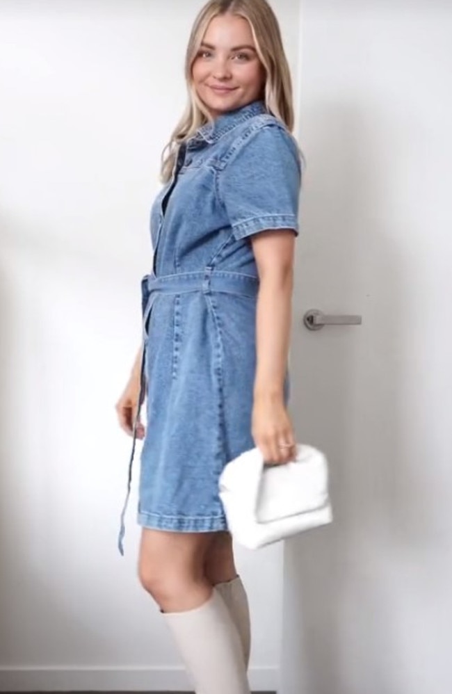 It's the season of the denim dress! I'm loving the $30 option from  @kmartaus which closely mirrors styles found at other retailers �