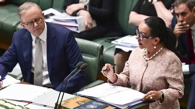 Minister for Indigenous Australians Linda Burney and Prime Minister Anthony Albanese. NCA NewsWire / Martin Ollman