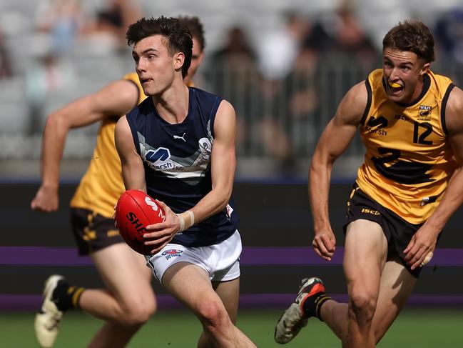 Top draft fancy Jagga Smith played recently for Richmond’s VFL team. Picture: Paul Kane/AFL Photos/via Getty Images