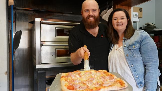 Owners of The Bay Pizzaria &amp; Cafe in Port MacDonnell Jason and Aleena Jackson. Picture: Jessica Ball