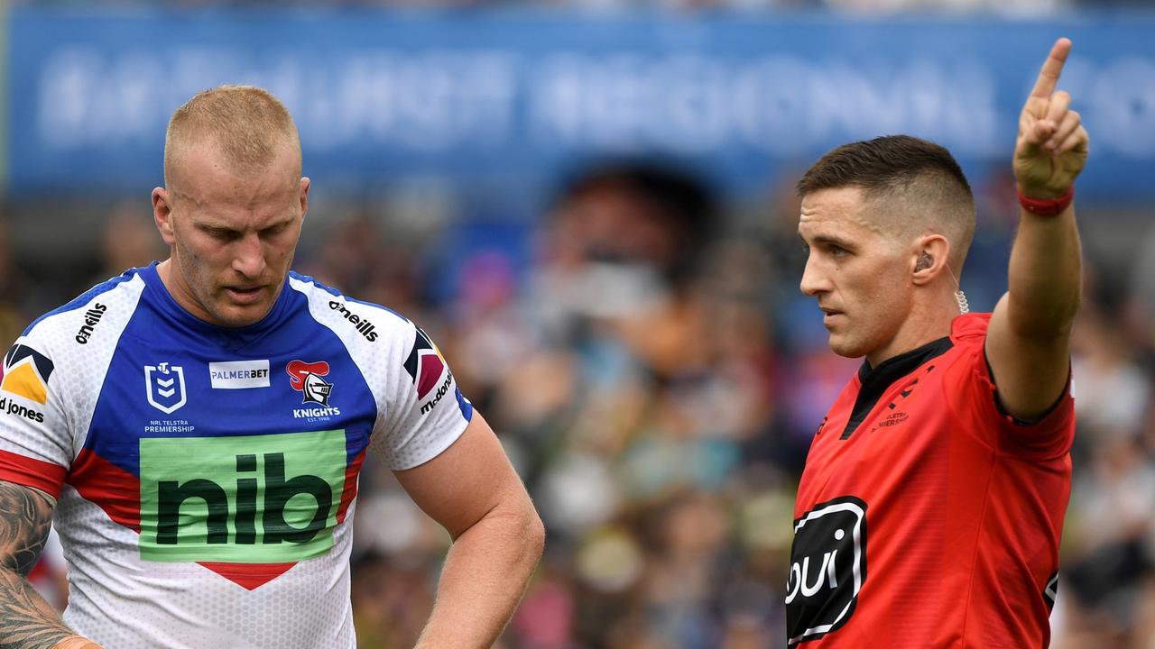 Was a pretty clear send off. Photo: NRL Imagery