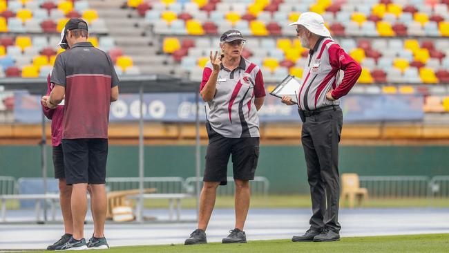 Action from the Queensland Athletics track and field championships at QSAC on Saturday March 15, 2025. Picture: Stephen Archer.