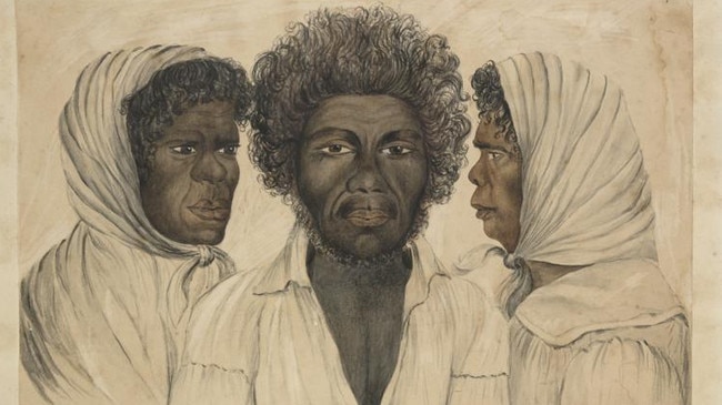 Charles Rodius, Natives of New South Wales, Biddy Salamander of the Broken Bay Tribe, Bulkabra Chief of Botany, Gooseberry Queen of Bungaree. State Library NSW