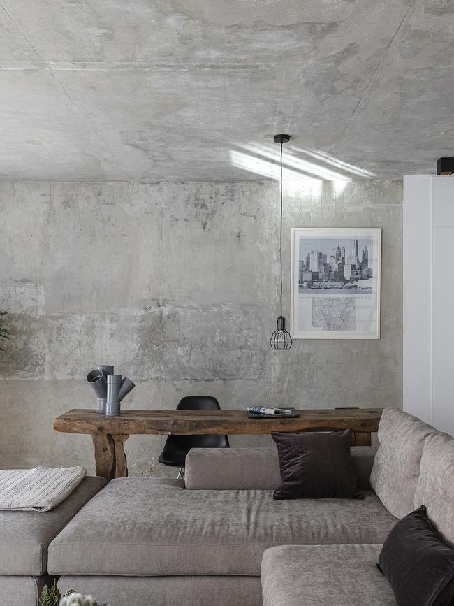 The Brutalist Parisian triplex of architect Chadi Abou Jaoude. Photographed by Sebastian Erras.