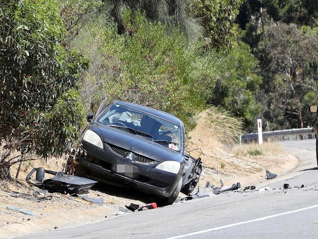 CAR ACCIDENT - 24th November, 2020 - Serious car accident in Victor Harbor. Road blocked off  on the corner of Armstrong Road and GreenHills Road. Picture: Sarah Reed