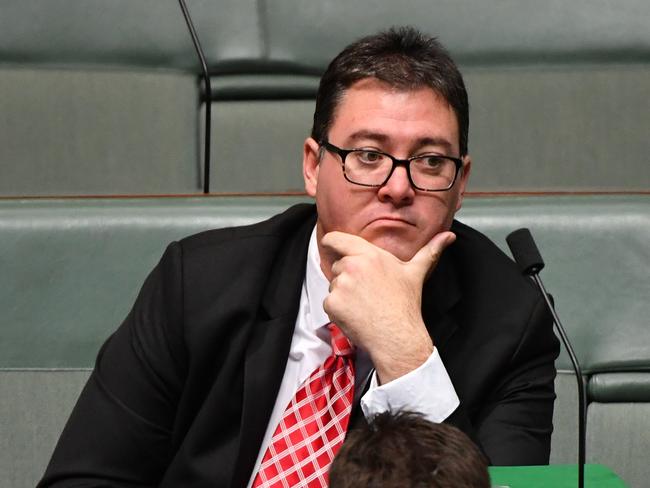 Nationals Member for Dawson George Christensen during Question Time in the House of Representatives at Parliament House in Canberra, Tuesday, May 8, 2018. (AAP Image/Mick Tsikas) NO ARCHIVING