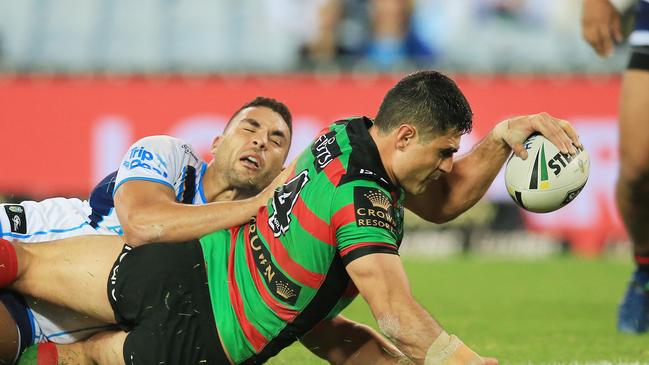 Rabbitohs recruit Bryson Goodwin hasn’t made the starting side but could be a loan option.