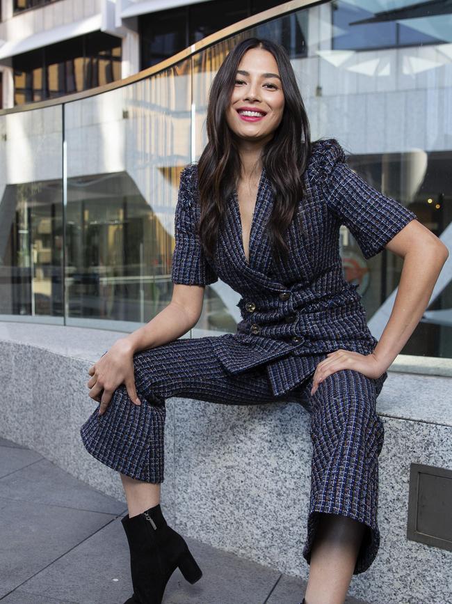 Jessica Gomes at the David Jones Beauty Awards yesterday in Sydney. Picture: Justin Lloyd.