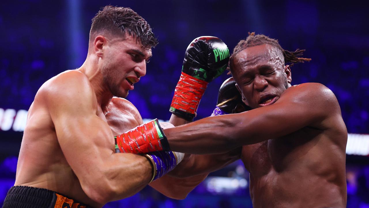 Tommy Fury only just managed to beat KSI (Olajide Olayinka Williams). (Photo by Matt McNulty/Getty Images)