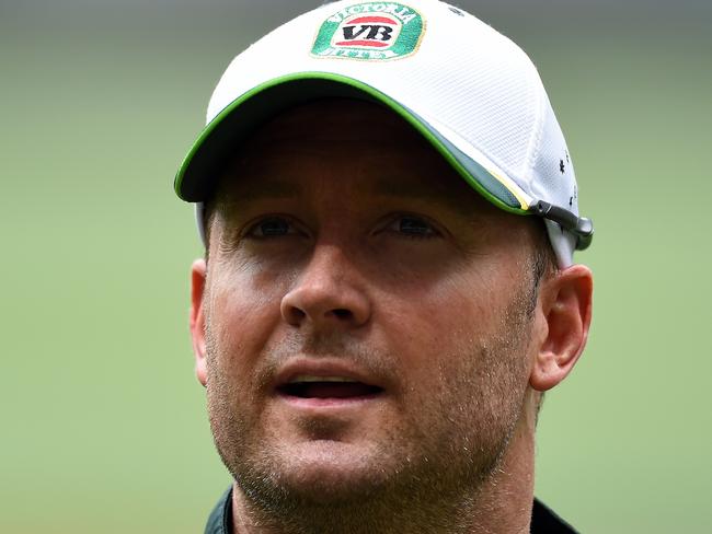 Australia's Michael Clarke walks towards the dressing room following a training session at the Melbourne Cricket Ground (MCG) on February 13, 2015. AFP PHOTO / Saeed KHAN --IMAGE RESTRICTED TO EDITORIAL USE - STRICTLY NO COMMERCIAL USE--