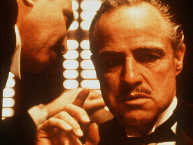 Actor Marlon Brando in scene from 1972 film 'The Godfather'.