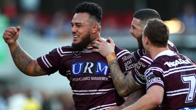 Addin Fonua-Blake during his time with Manly. Picture: Cameron Spencer/Getty Images.