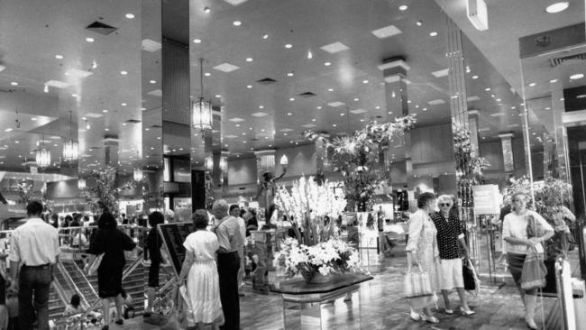 The foyer of the former David Jones store in Rundle Mall. Former staff told the District Court they often saw dust from asbestos coming out of airconditioning ducts.