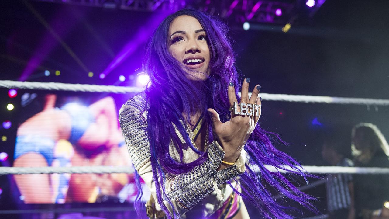 WWE superstar Sasha Banks in 2018.