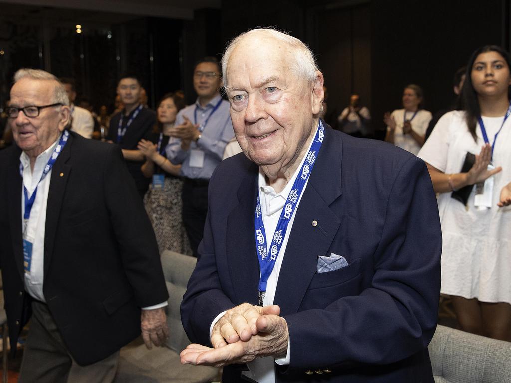 Sir Frank Moore at an LNP campaign launch in 2020. Picture: Sarah Marshall