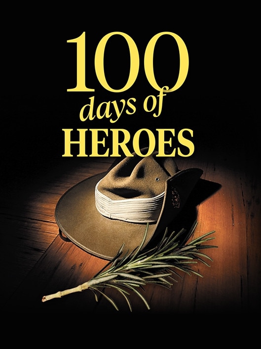 Logo for 100 days of heroes in the Mercury newspaperhundred days of heroes