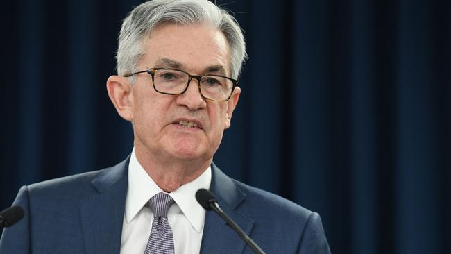 US Federal Reserve chairman Jerome Powell. Picture: AFP