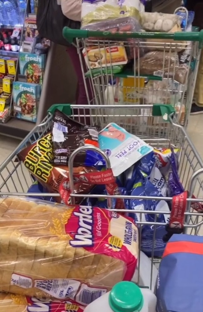 Overseas viewers also questioned the store Woolworths existing in Australia, as similar named chains in the US and UK closed years ago. Picture: TikTok/shereenchadoud