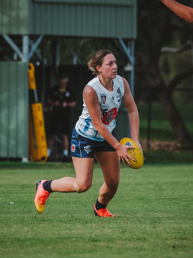 Coorparoo Kings QAFLW player Chelsea Chesterfield. Picture: Clyde Scorgie/Brooke Sleep Media.