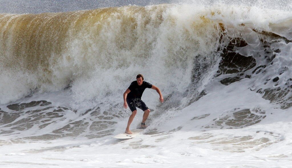 Alexandra Headland gets good lefts and rights for longboarders and shortboarders alike. Picture: Nicholas Falconer