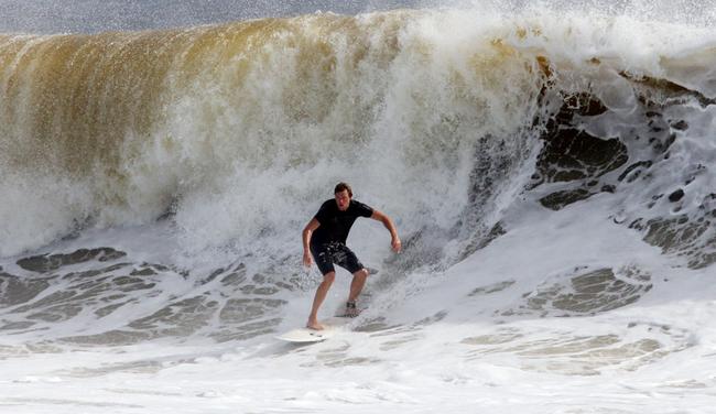 Alexandra Headland gets good lefts and rights for longboarders and shortboarders alike. Picture: Nicholas Falconer